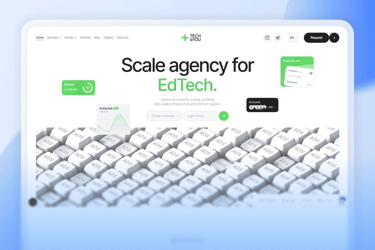 Tech4You TikTok agency ad account