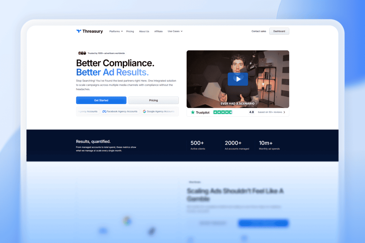 Threasury Media TikTok agency ad account